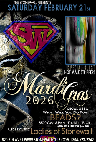 Saturday February 21st, 2026 The Stonewall Presents