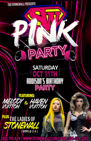Saturday October 11th, 2025 The Stonewall Presents